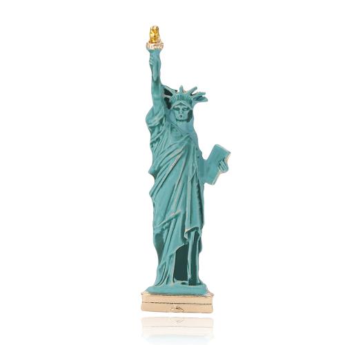 Cinko lydinio Sagės, Cinko lydinys, Lady Liberty, aukso spalva padengtas, moters & emalė, mėlynas, nikelio, švino ir kadmio nemokamai, 23x72mm, Pardavė PC