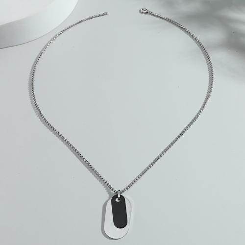 Collier d'acier titane, poli, pour homme, Longueur 60 cm, Vendu par PC