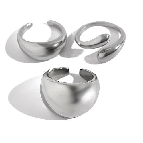 Zink Alloy Finger Ring, silver pläterad, tre stycken & mode smycken, silver, nickel, bly och kadmium gratis, Säljs av Ställ