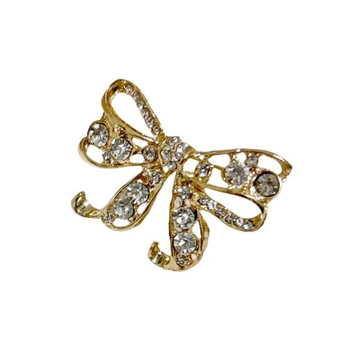 Rhinestone Brooch Zinc Alloy with Plastic Pearl plated & for woman & with rhinestone Sold By PC