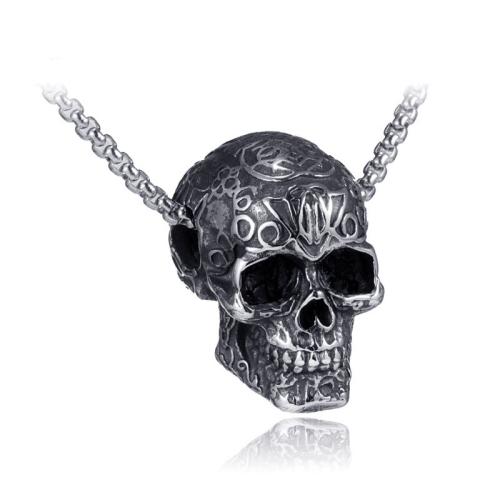 Roestvrij staal Skull Hangers, 304 roestvrij staal, Schedel, verschillende stijlen voor de keuze & voor de mens, meer kleuren voor de keuze, 23x38mm, Verkocht door PC