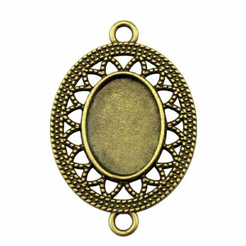 Zink-Legierung Cabochon Weissgold, Zinklegierung, plattiert, DIY, keine, 13x18mm, verkauft von PC