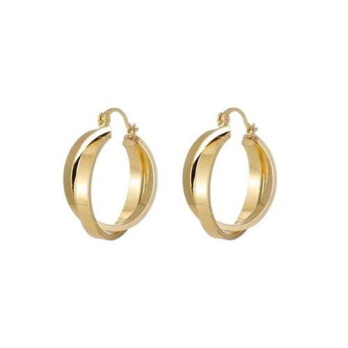 Zinc Alloy Drop Earrings fashion jewelry & for woman golden Sold By Pair