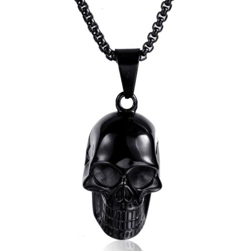 Zinc Alloy smykker halskæde, Skull, mode smykker & Unisex, flere farver til valg, Længde Ca. 60 cm, Solgt af PC