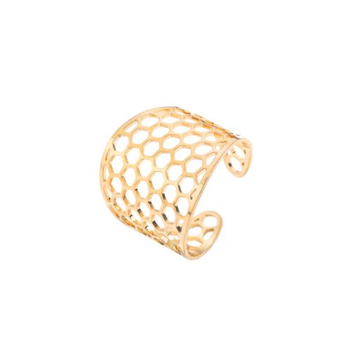 Aço inoxidável 304 Cuff Ring Finger, cromado de cor dourada, Vario tipos a sua escolha & para mulher & vazio, vendido por PC