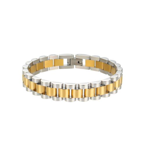 Stainless Steel Jewelry Bracelet 304 Stainless Steel fashion jewelry & for woman & two tone Sold By PC