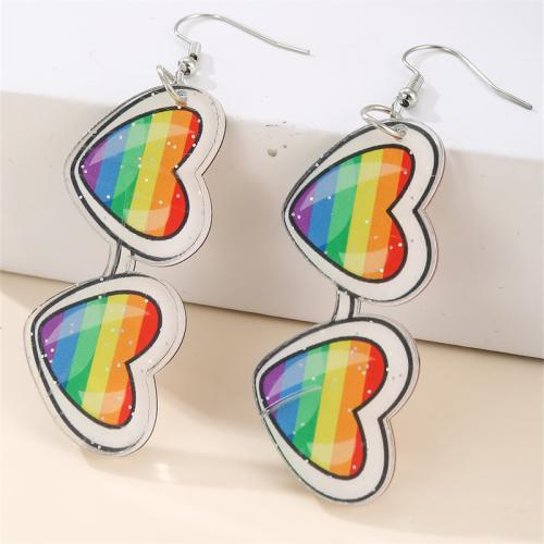 Boucles d'oreilles en alliage de zinc, avec Acrylique, bijoux de mode & pour femme, plus de couleurs à choisir, Vendu par paire