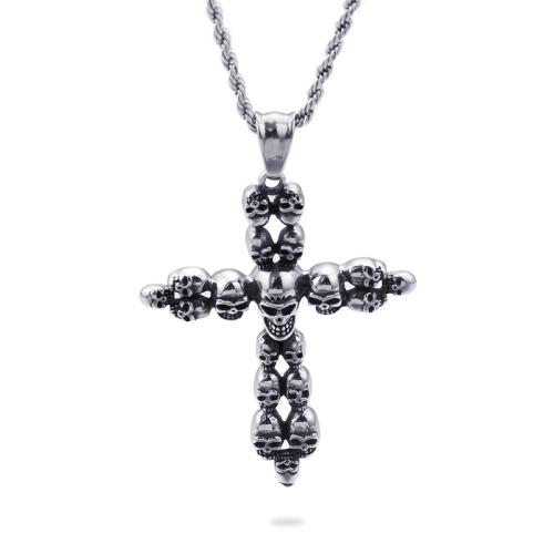 Pendants Cruach Cross dhosmálta, 304 Cruach dhosmálta, jewelry faisin & unisex, 41x51mm, Díolta De réir PC