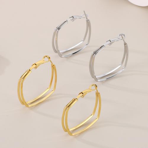 Mens acier inoxydable Hoop boucles d'oreilles, Acier inoxydable 304, pour femme, plus de couleurs à choisir, Vendu par paire