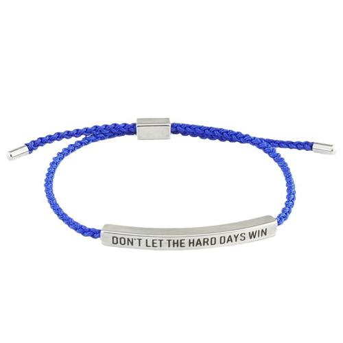 Tíotáiniam Cruach Bracelet, Cruach Tíotáiniam, le Corda terylene, snasta, unisex, dathanna níos mó le haghaidh rogha, Fad Thart 30 cm, Díolta De réir PC