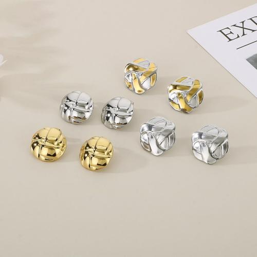 Roestvrij staal Stud Earrings, 304 roestvrij staal, Onregelmatige, voor vrouw, meer kleuren voor de keuze, Verkocht door pair