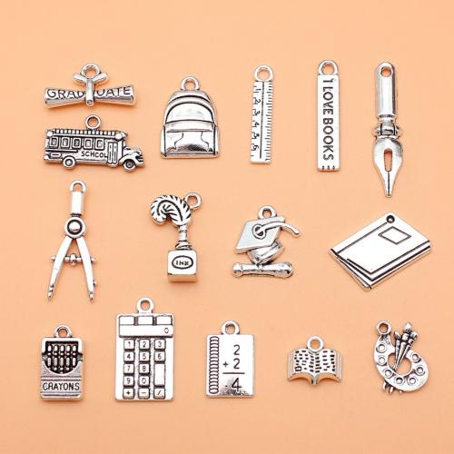 Zinc Alloy Pendants antique silver color plated DIY Sold By Bag