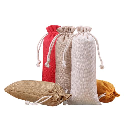 Linen Drawstring Bag Rectangle dustproof Sold By PC