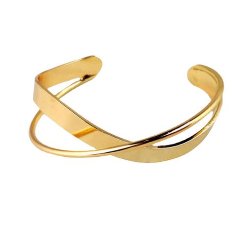 Messing Armbanden, mode sieraden & voor vrouw, gouden, Binnendiameter:Ca 55mm, Verkocht door PC