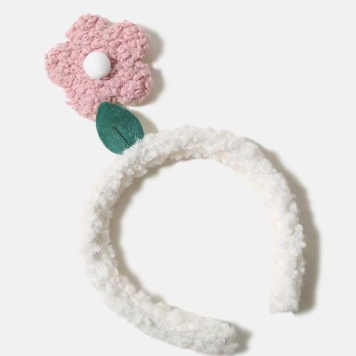 Hair Bands Plush handmade for woman white Sold By PC