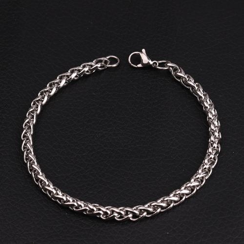 Stainless Steel Jewelry Bracelet 304 Stainless Steel polished Unisex Length 21 cm Sold By PC