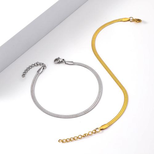 Bracciale gioielli in acciaio inossidabile, 304 acciaio inox, with 5CM extender chain, unisex, nessuno, Lunghezza 17.5 cm, Venduto da PC