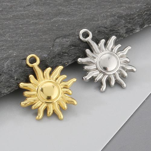 Stainless Steel Pendants 304 Stainless Steel Sun plated DIY Sold By PC