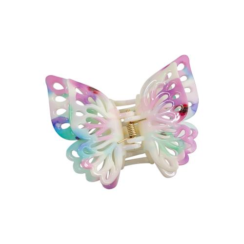 Haar Claw Clips, Plastic, Vlinder, mode sieraden, meer kleuren voor de keuze, 90x75mm, Verkocht door PC