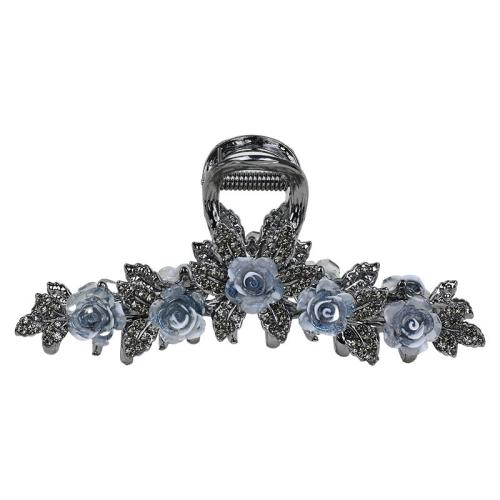 Haar Claw Clips, Zinc Alloy, plated, mode sieraden & met strass, meer kleuren voor de keuze, nikkel, lood en cadmium vrij, 110x25x50mm, Verkocht door PC