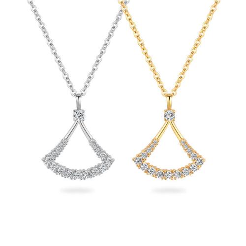 Kubieke Zircon Micro effenen Sterling zilveren ketting, 925 Sterling Zilver, met 5CM extender keten, micro pave zirconia & voor vrouw, meer kleuren voor de keuze, Lengte Ca 40 cm, Verkocht door PC