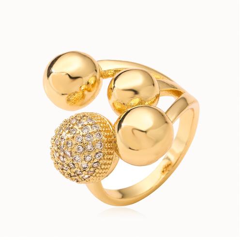 Cubic Zirconia Micro Pave Brass Ring plated micro pave cubic zirconia & for woman Sold By PC