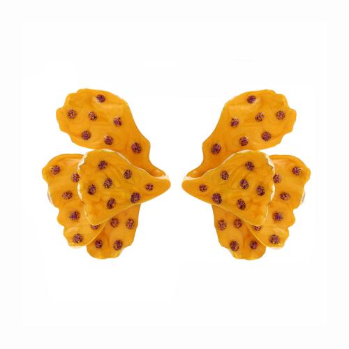 Lo zinco in lega Stud Earring, lega in zinco, per la donna & smalto, nessuno, 55x40mm, Venduto da coppia