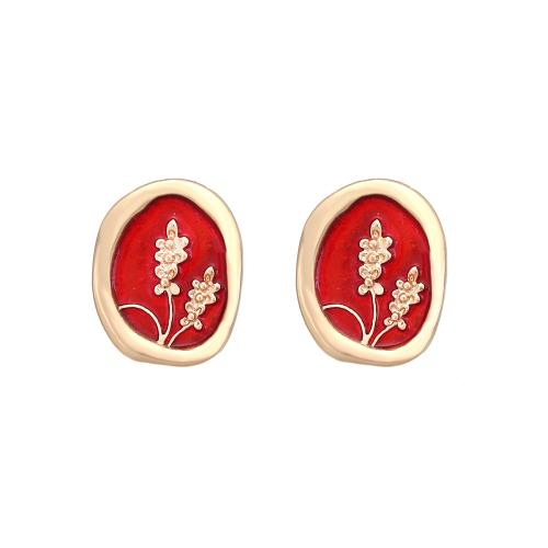 Lo zinco in lega Stud Earring, lega in zinco, per la donna & smalto, nessuno, 23x18mm, Venduto da coppia