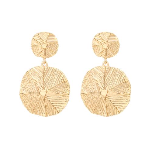 Lo zinco in lega Stud Earring, lega in zinco, placcato, per la donna, dorato, 53x32mm, Venduto da coppia