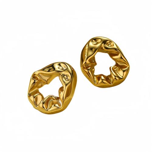 Roestvrij staal Stud Earrings, 304 roestvrij staal, plated, voor vrouw, meer kleuren voor de keuze, Verkocht door pair