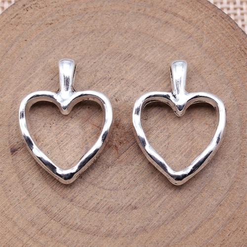 Zinc Alloy Heart Pendler, antik sølv farve forgyldt, du kan DIY, Solgt af PC