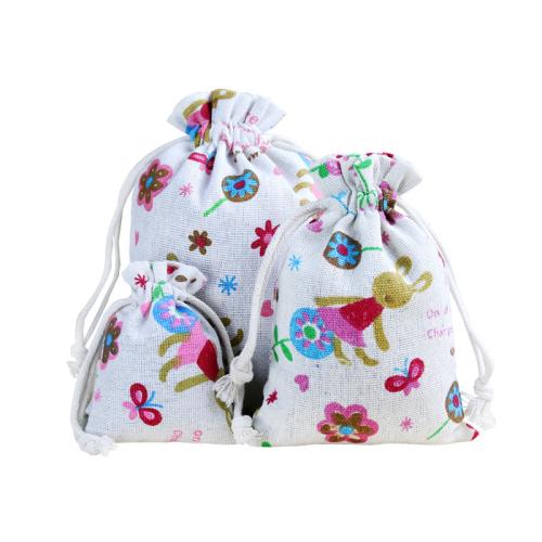 Linen Drawstring Bag printing dustproof  Sold By PC