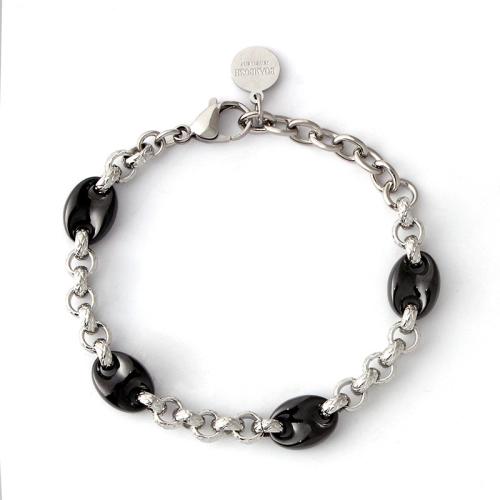 Acier titane bracelet, avec porcelaine, bijoux de mode & unisexe, couleur originale, Longueur Environ 7-9 pouce, Vendu par PC