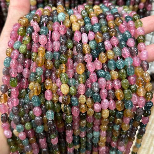 Jade Beads, du kan DIY, blandede farver, beads length 6-8mm, Solgt Per Ca. 38 cm Strand