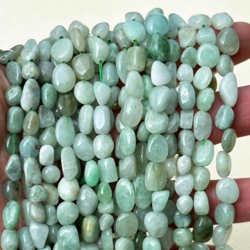 Jade Beads, Jade Burma, Nuggets, du kan DIY, beads length 6-9mm, Solgt Per Ca. 38 cm Strand