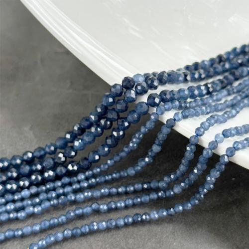 Dragi kamen perle Nakit, Iolite, Krug, možete DIY & različite veličine za izbor & faceted, Prodano Per Približno 38 cm Strand