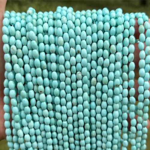 Χάντρες Turquoise, Φυσικό Τυρκουάζ, DIY, γαλάζιο, 4x6mm, Sold Per Περίπου 38-39 cm Strand