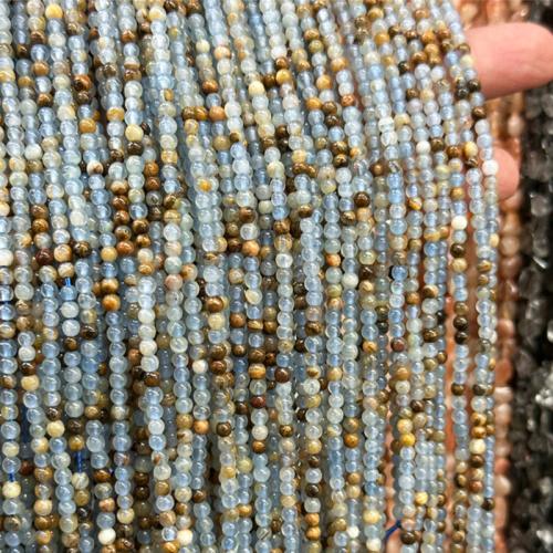 Gemstone Jewelry Beads Calcite Round DIY blue Sold Per Approx 39 cm Strand