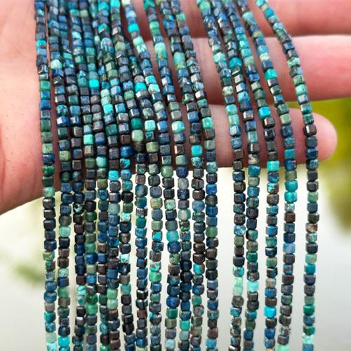 Gemstone Jewelry Beads Azurite Square DIY Sold Per Approx 38 cm Strand