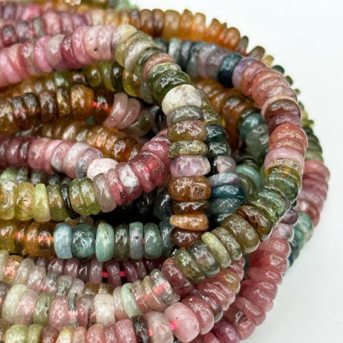 Perles bijoux en pierres gemmes, tourmaline, pepite, DIY, dégradé de couleur, 2x6mm, Vendu par Environ 38 cm brin