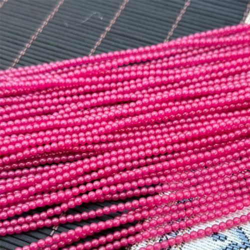 Gemstone Jewelry Beads Ruby Alumina Round DIY Sold Per Approx 39 cm Strand