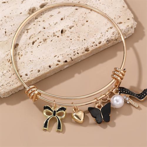 Zinklegering bangles, Zinc Alloy, mode sieraden & voor vrouw, Binnendiameter:Ca 65mm, Verkocht door PC