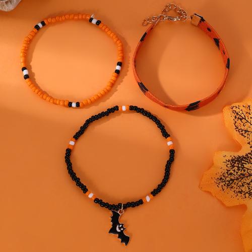 Bracciali Halloween, lega in zinco, with PU, Design di Halloween & gioielli di moda & stili diversi per la scelta & per la donna, Venduto da set