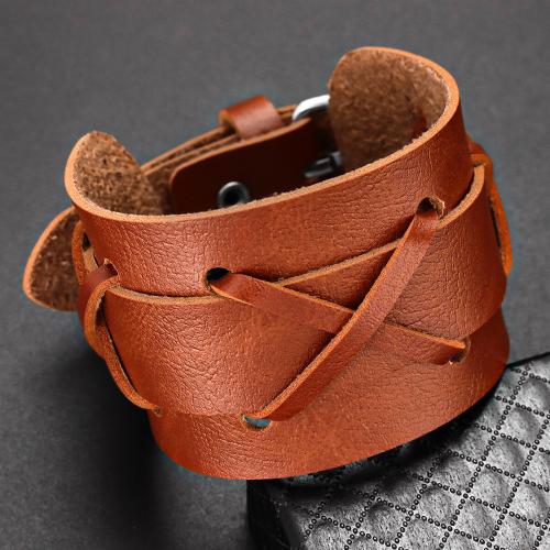 PU Leather Cord Bracelets fashion jewelry & for man Length Approx 30 cm Sold By PC