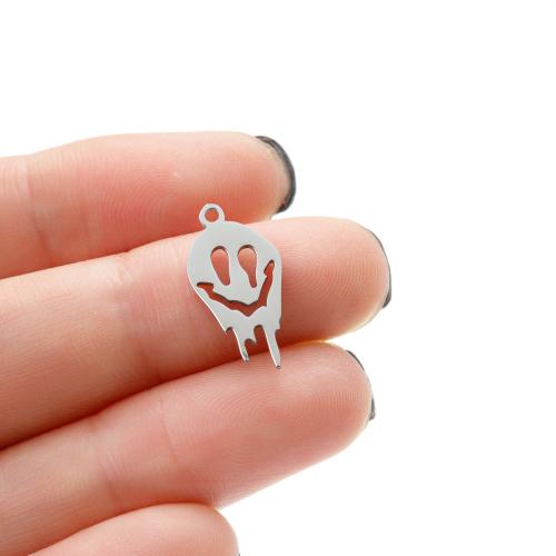 Stainless Steel Pendants 304 Stainless Steel Ghost Vacuum Ion Plating Halloween Design & DIY Sold By Bag