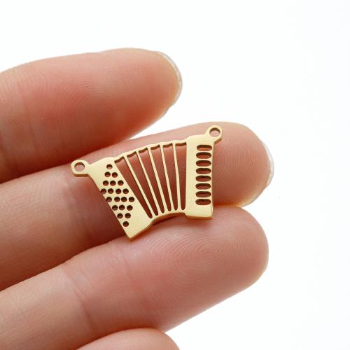 Stainless Steel Pendants 304 Stainless Steel Musical Instrument Vacuum Ion Plating DIY Sold By Bag