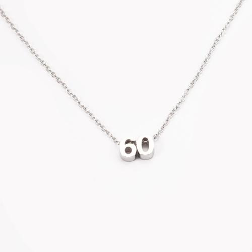 Stainless Steel Jewelry Necklace 304 Stainless Steel Number fashion jewelry & for woman Length Approx 45 cm Sold By PC