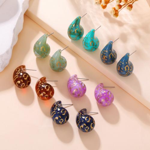 Resin Earring Teardrop fashion jewelry Sold By Pair