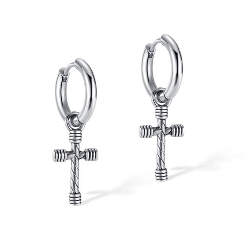 Huggie hoepel Drop Earrings, 304 roestvrij staal, voor de mens, Verkocht door pair