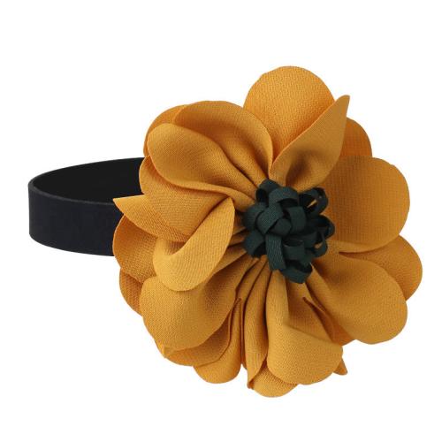 Collar Necklace Velveteen with Cloth & 304 Stainless Steel Flower fashion jewelry nickel lead & cadmium free Sold By PC